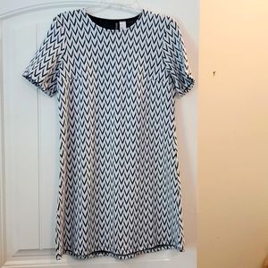 Divided Women mid length dress, black and white